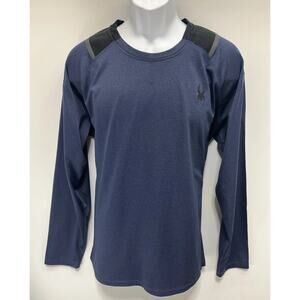 Spyder Men's Active Long Sleeve Shirt, Dust Navy Heather, S